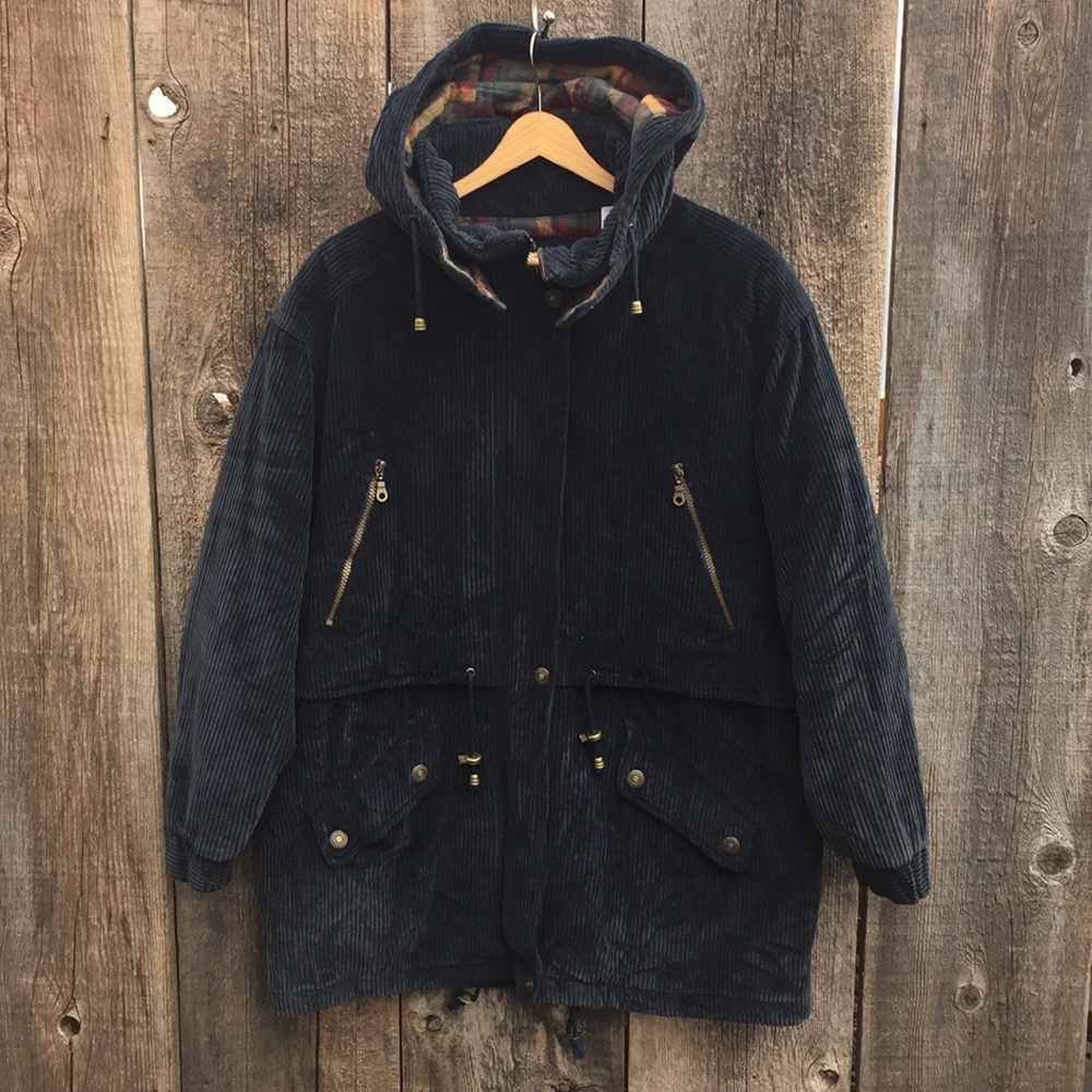VTG 90s Corduroy Parka Jacket, M-XL, Outbrook